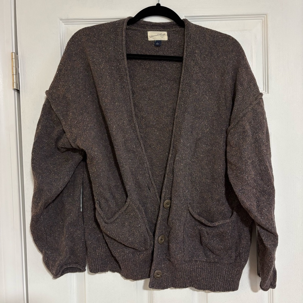 Men's Brown Cardigan Sweater